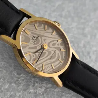 Omega Geneve Rare Gold Marble Dial Ref 5110411 Cal.620 Manual Winding Ladies Watch $200