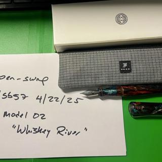 Franklin Christoph Dromgoole's Exclusive Model 02 Whiskey River Medium Nib - "DEFECT" Batch See Description
