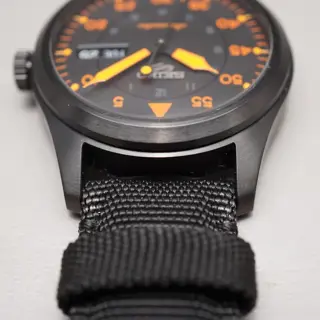 Unworn Seiko 5 Sports SBSA143 4R36 Flieger Style Black Orange Automatic Watch - $200