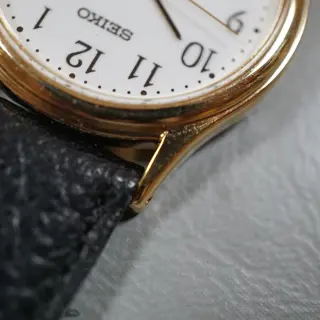 Seiko Avenue 7N01-6490 Gold Tone White Numeral Dial Quartz Dress Watch - $70