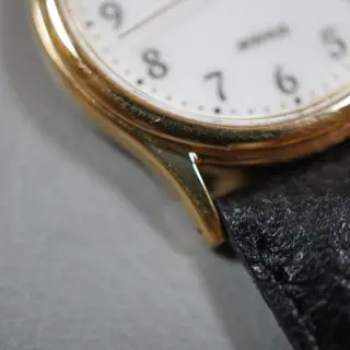 Seiko Avenue 7N01-6490 Gold Tone White Numeral Dial Quartz Dress Watch - $70