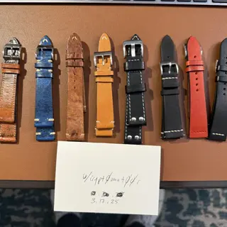 WatchGecko/Geckota - Lot of 10 brand new/unworn 20 mm leather straps