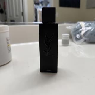 YSL Y Le Parfum 3.4oz (bottle), Armani Stronger With You Parfum 1.7oz (bottle), Jimmy Choo Man Extreme 2oz (bottle), Fine'ry 2oz (bottle), Acqua Di Gio Elixir 1.7oz (bottle), Coach Eau de Parfum 1.7oz (bottle), YSL MYSLF Le Parfum 3.4oz (bottle)
