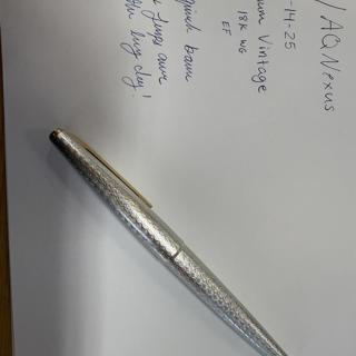 Vintage Platinum(A Cond.) 18k WG. EF nib - Pelikan Golden Beryl(A Cond.) - Pelikan K400 Tortoiseshell Brown(B Condition)