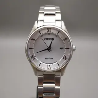 Citizen Eco-Drive H0F0-S114152 Silver Dial Radio Wave Solar Quartz Ladies Watch - $120