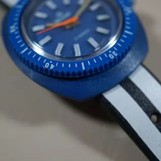 Vintage Wilson Mini Diver 17 JEWELS Blue Swiss Hand-wound Mechanical - $110