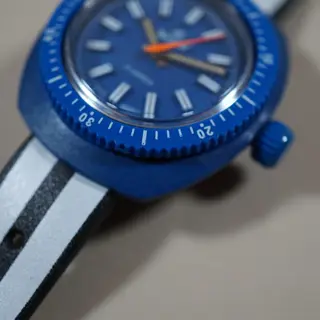 Vintage Wilson Mini Diver 17 JEWELS Blue Swiss Hand-wound Mechanical - $110