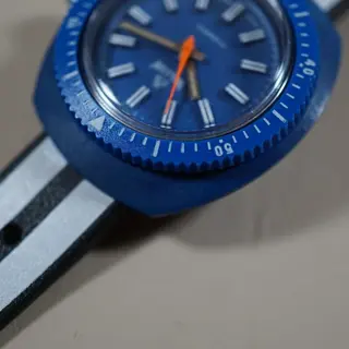 Vintage Wilson Mini Diver 17 JEWELS Blue Swiss Hand-wound Mechanical - $110