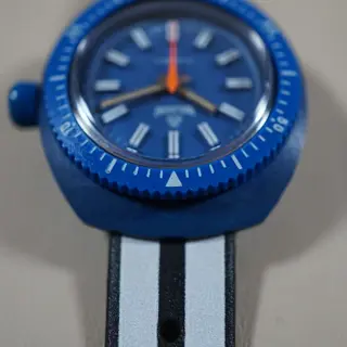 Vintage Wilson Mini Diver 17 JEWELS Blue Swiss Hand-wound Mechanical - $110