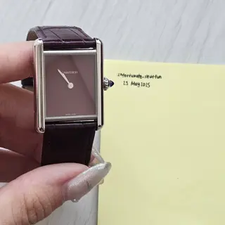 Cartier Tank Must Large Burgundy Red WSTA0054 $2,800