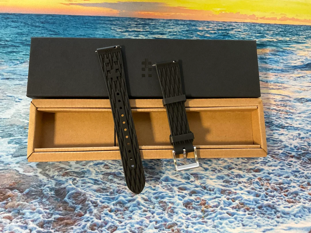 Christopher Ward 20mm Aquaflex Strap - Black - NEW