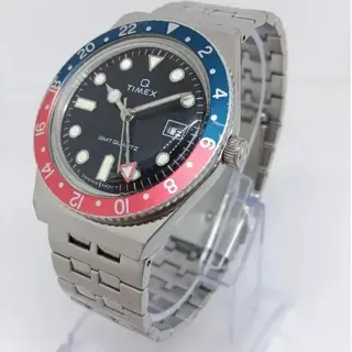 TIMEX Q PEPSI GMT SWISS QUARTZ $60 shipped
