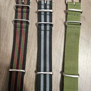 Three 20mm Crown & Buckle Premium NATO straps