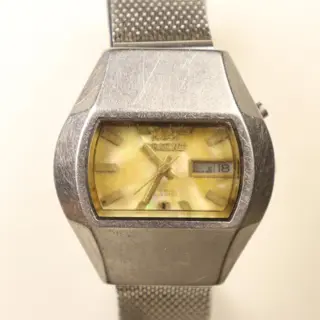 Vintage Orient G469682-4B PU TV Case Automatic 21J Brown Mother of Pearl Dial Watch – Japan ASKING 96$