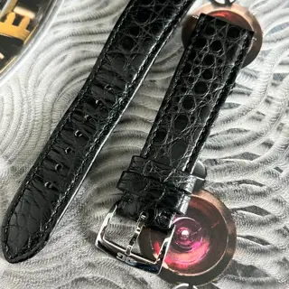Glashutte Original 19mm x 16mm Black Gator Watch Strap & Buckle OEM