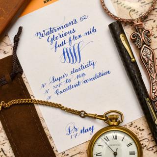 Vintage Waterman 52 in BCHR Glorious Full Flex 14ct Gold nib (XXF to 1.5mm) Excellent condition