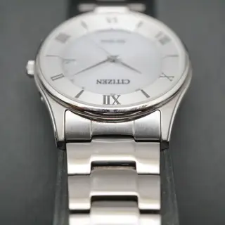 Citizen Eco-Drive H415-S112907 Silver Dial JDM Radio Wave Solar Quartz Watch - $120