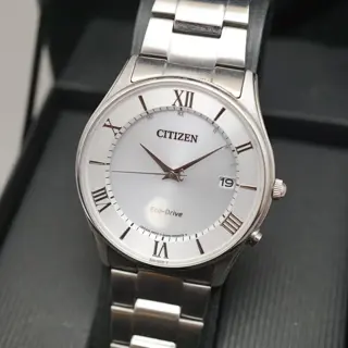 Citizen Eco-Drive H415-S112907 Silver Dial JDM Radio Wave Solar Quartz Watch - $120