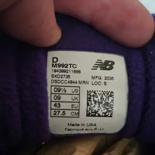 New Balance 992TC Size 27.5 JPN (9.5 USA) $125