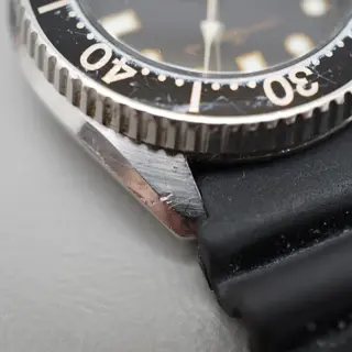 Vintage July 1980 Seiko 2625-0010 Midsize 33mm Black Dial Diver Quartz Watch - $120