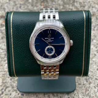 Breitling Premiere 40 automatic blue dial on bracelet