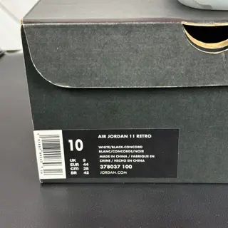 AJ11 Concord Size 10 $350 Shipped Replacement Box From Nike Original Box Tag