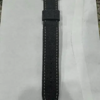 Red Rock  23MM Stone Washed Black Cotton/poly Strap W/ After Market Tudor Buckle