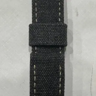 Red Rock  23MM Stone Washed Black Cotton/poly Strap W/ After Market Tudor Buckle
