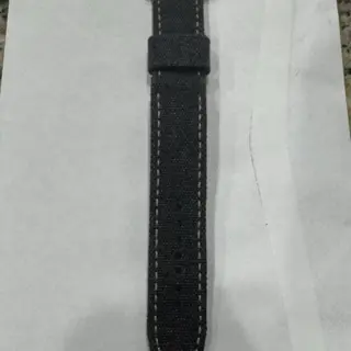 Red Rock  23MM Stone Washed Black Cotton/poly Strap W/ After Market Tudor Buckle