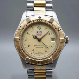 Vintage Tag Heuer 2000 964.013 Two Tone Gold Dial Professional Quartz Watch - $170