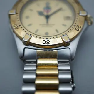 Vintage Tag Heuer 2000 964.013 Two Tone Gold Dial Professional Quartz Watch - $170