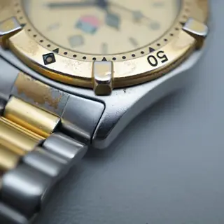 Vintage Tag Heuer 2000 964.013 Two Tone Gold Dial Professional Quartz Watch - $170