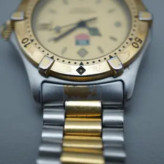 Vintage Tag Heuer 2000 964.013 Two Tone Gold Dial Professional Quartz Watch - $170