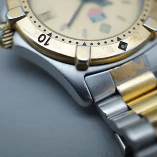 Vintage Tag Heuer 2000 964.013 Two Tone Gold Dial Professional Quartz Watch - $170