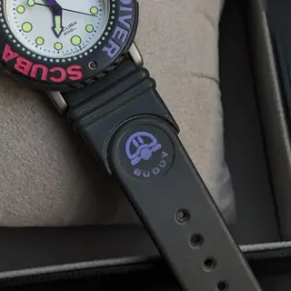 Rare Vintage 1989 "BUDDY" SEIKO Scuba Diver, QUARTZ 200M Watch colorful and seldom-seen 5h25-6a1b