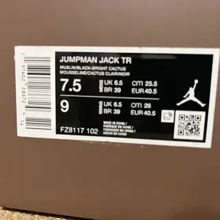 Jordan Jumpman Jack TR Bright Cactus size 7.5 eu40, trade for Jordan Flu Game 12s size 7.5 or $260 shipped
