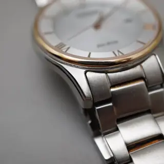 Citizen Collection ES0002-57A Rose Gold Two Tone Solar Quartz Ladies Watch - $75