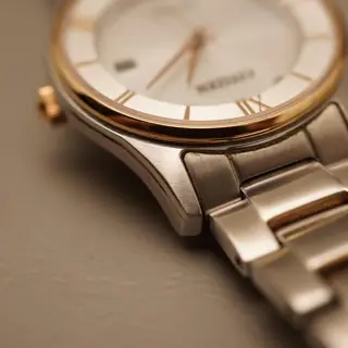 Citizen Collection ES0002-57A Rose Gold Two Tone Solar Quartz Ladies Watch - $75