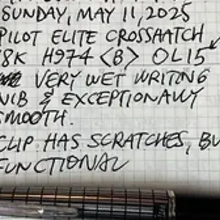 Pilot Elite Crosshatch 18k <B> H975