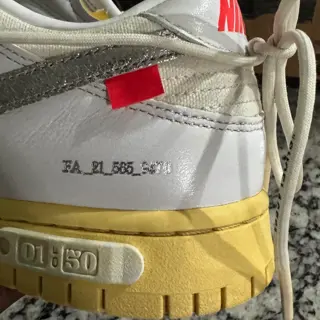 Nike Dunk Off White Lot 01 Of 50 Size 9 $450 shipped