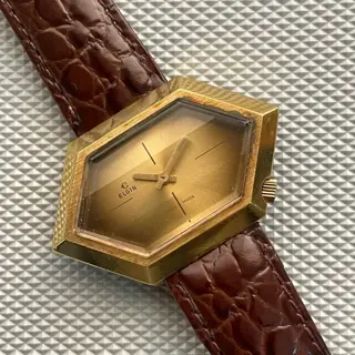 Rare Elgin Hexagon - Diamond-Cut Glass - Gradient Dial - $145 Shipped!