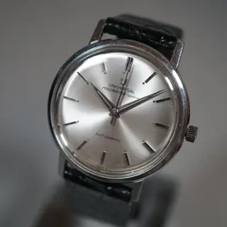 Universal Geneve Polerouter 20375-1 Cal. 68 Silver Microrotor Automatic Watch - $720