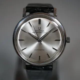 Universal Geneve Polerouter 20375-1 Cal. 68 Silver Microrotor Automatic Watch - $720