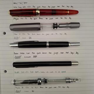 Parker Vector, Wing Sung, PenBBS, few Majohns, and a bunch of Jinhaos