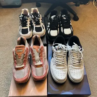 JFG and Jjjjound lot. Aged Well size 9, Bape x Jjjjound sz 9, 1998 Intro and Outro size 8.5