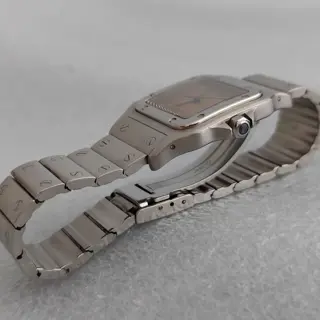 Cartier Santos 987901 Galbée Rare Dial Stainless Steel 29mm Watch $3000