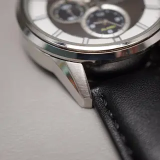 Seiko SSC259P1 V172 Black And White Dial Solar Quartz Chronograph - $150