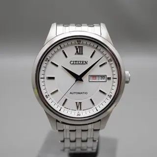 Citizen Collection NY4050-54A Silver Textured Dial Automatic Watch READ - $95