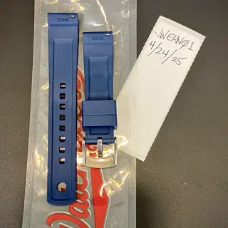 ZULUDIVER Navy Blue FKM Rubber 20mm Watch Strap, $30