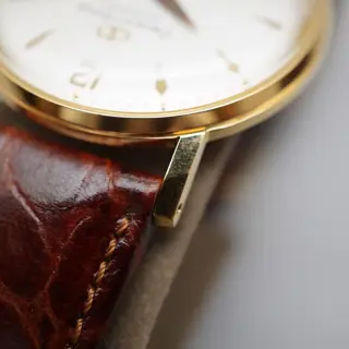 Vintage Orient Star WZ0041NW Gold Tone Dynamic White Dial 33mm Mechanical Watch - $195